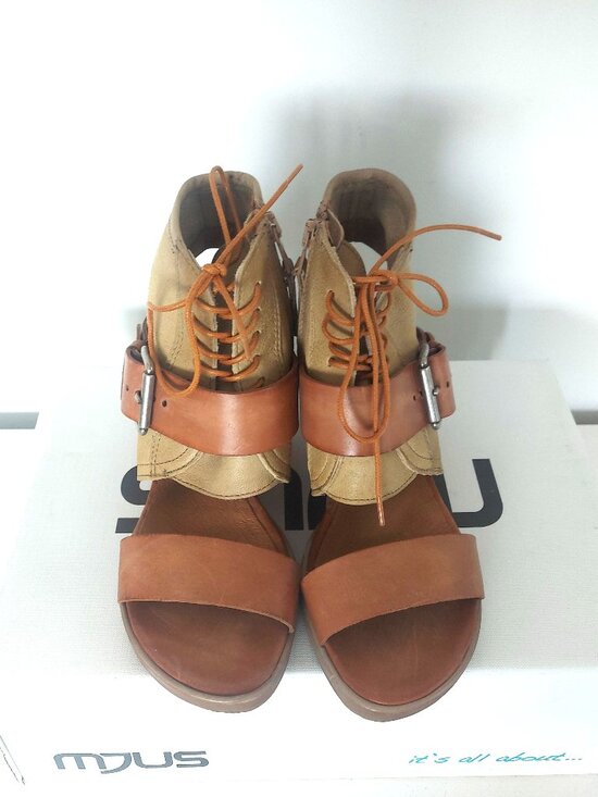 Mjus Italian Leather Wedge Sandals - Size 36 (US 6) - Picture 3 of 7